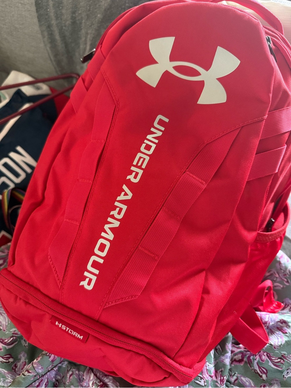 Under Armour Bright Red Backpack with White Logo